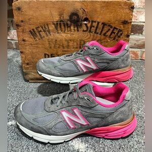 New Balance Gray and Pink Running Shoes